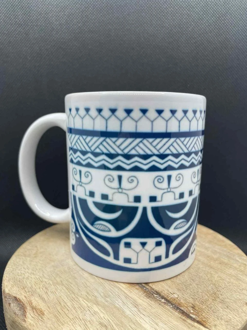 ☕ Mug en Céramique – Tahiti • Tatouage Polynésien • Patutiki 🌺🌊